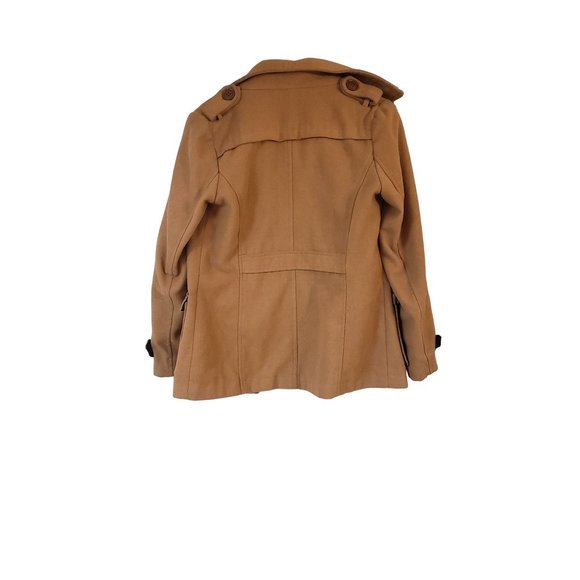 Altr'd State wool Coat size Medium double breast neutral tan zip button combo - Picture 12 of 12